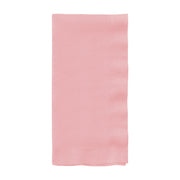 Classic pink paper dinner napkins, 16" x 16", soft, absorbent, and durable, adding a touch of elegance to any meal.