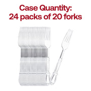 Clear Baroque Disposable Plastic Dinner Forks Quantity | Smarty Had A Party