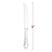 Clear Baroque Disposable Plastic Dinner Knives Dimension | Smarty Had A Party