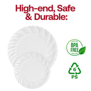Clear Flair Plastic Buffet Plates (9") BPA | Smarty Had A Party