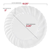 Clear Flair Plastic Dinner Plates (10.25") Dimension | Smarty Had A Party