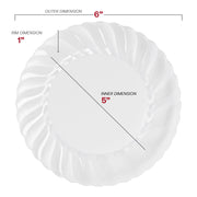 Clear Flair Plastic Pastry Plates (6") Dimension | Smarty Had A Party
