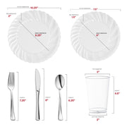 Clear Flair Plastic Wedding Value Set Dimension | Smarty Had A Party