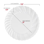 Clear Flair Plastic Dinnerware Value Set Dimension | Smarty Had A Party