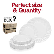 Clear Flair Plastic Dinnerware Value Set Quantity | Smarty Had A Party