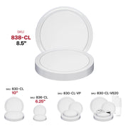 Clear Flat Round Disposable Plastic Appetizer/Salad Plates (8.5") SKU | Smarty Had A Party