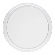 Clear Flat Round Disposable Plastic Dinner Plates (10") Secondary | Smarty Had A Party