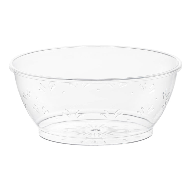 Plastic Bowls - Clear Floral Dessert Bowls
