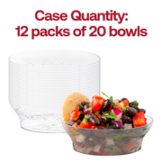 Clear Floral Round Disposable Plastic Soup Bowls (10 oz.) Quantity | Smarty Had A Party