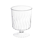 8 oz. Clear Plastic Pedestal Wine Glasses Main | Smarty Had A Party