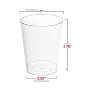 10 oz. Clear Round Plastic Cups Dimension | Smarty Had A Party