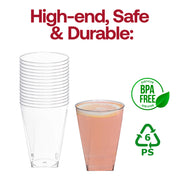 10 oz. Clear Square Bottom Disposable Plastic Cups BPA | Smarty Had A Party