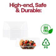 Clear Square Plastic Dessert Bowls (5 oz.) BPA | Smarty Had A Party