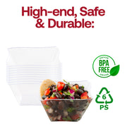 Clear Wave Plastic Soup Bowls (14 oz.) BPA | Smarty Had A Party