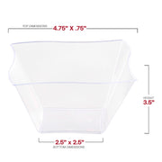 Clear Wave Plastic Soup Bowls (14 oz.) Dimension | Smarty Had A Party