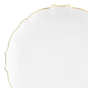 Clear with Gold Rim Round Lotus Plastic Dinner Plates (10.25") | Smarty Had A Party