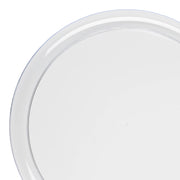 Clear Flat Round Disposable Plastic Appetizer/Salad Plates
