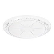 Clear Floral Round Disposable Plastic Pastry Plates 