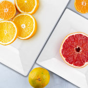 Clear Square Pastry Plates served elegant treats during a modern afternoon tea gathering
