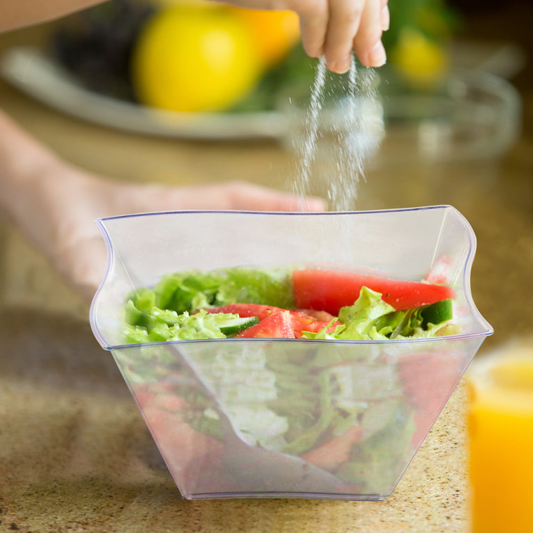Plastic Bowls Square Wave Clear Soup Bowls Smarty Had A Party