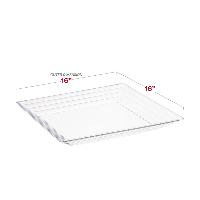 Plastic Trays Pack Plastic Serving Trays For Party White