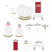 Clear lotus design plates from The Blessed Set arranged with gold-accented cutlery on a fall-themed table.
