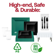 Clear plastic cups ideal for serving drinks at tailgates and sports events.