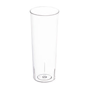 Clear plastic high ball cups with a round shape, 10 oz capacity, available in a 250-pack for large events