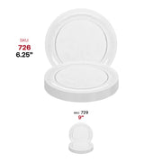 Clear plastic pastry plates with a round floral design, 6.25-inch size, disposable for convenience, pack of 240.