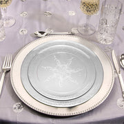 Clear plastic pastry plates with a round floral design, 6.25-inch size, disposable for convenience, pack of 240