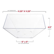 Clear plastic serving bowl made from BPA-free material, ideal for safe and convenient food service at any event