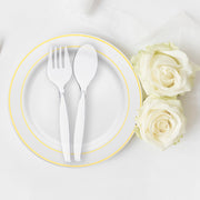 Clear plastic serving flatware set measuring 9.75", ideal for serving main dishes, side dishes, and desserts