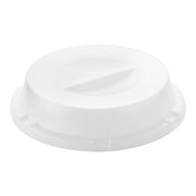 Clear round disposable HIPS dome short lids, designed for covering plates and keeping food fresh