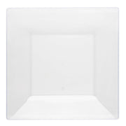 Clear square plastic appetizer and salad plates, 8-inch size, pack of 120