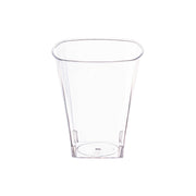 Clear square plastic shot glasses, 2 oz. capacity, case of 960, perfect for serving liquor shots, mini cocktails, and layered desserts