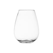 Clear stemless plastic mini goblets in a 64-pack, each holding 4 oz, measuring 1.5” x 3.75”, perfect for small servings at events