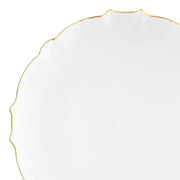 Clear with Gold Rim Round Lotus Plastic Appetizer/Salad Plates