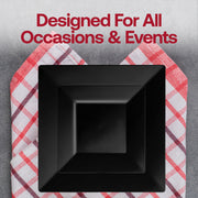 Combining modern style with functional design, this set works beautifully for both small dinners and large-scale events