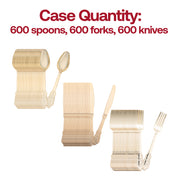Complete 600-guest metallic gold baroque plastic cutlery set, combining elegance and practicality for grand events.