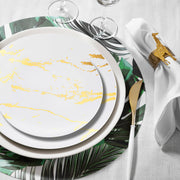 Complete Set Featuring 120 Dinner Plates and 120 Salad Plates, Ideal for Large Events