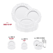 Complete Set with 120 Dinner Plates and 120 Salad Plates for Larger Events