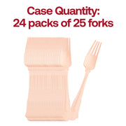 Compostable 7.5-inch birch wood dinner forks, disposable, bulk pack of 600