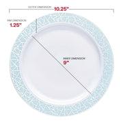 Constructed for recyclable, BPA-free plastic, this disposable dinnerware set presents a sustainable and health-conscious option for refined entertaining