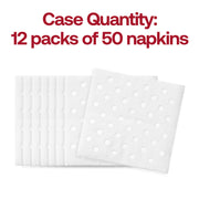 Convenient 600-pack of white and silver cocktail napkins, perfectly sized for beverages, desserts, and appetizers