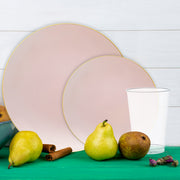 Coordinated disposable dinnerware set, The Oh Baby! Package, makes baby shower setup and cleanup simple yet stylish.