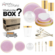 Crafted from BPA-free and recyclable materials, this Clear Pink dinnerware set is both eco-smart and stylish.