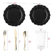 Crafted from recyclable, BPA-free materials, the Black Round Lotus Wedding Set offers both safety and sustainability