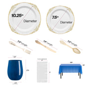 Crafted with recyclable and BPA-free materials, this baby shower dinnerware set offers safe, eco-friendly elegance.