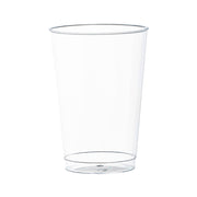 12 oz crystal clear disposable plastic cups, sturdy and convenient for effortless party cleanup
