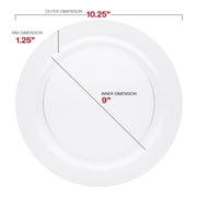 Crystal-clear 10.25" plastic dinner plate great for grilled chicken and vegetables at catered event